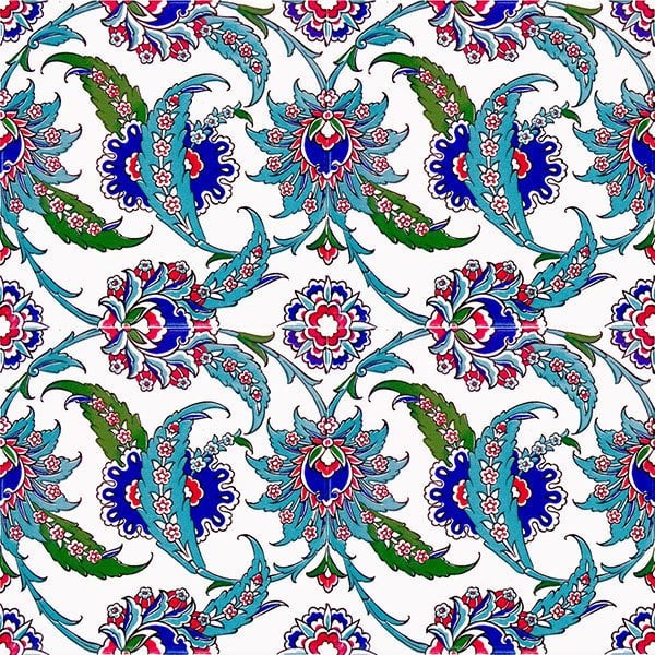 20×20 AC-1 Hancer Leaf Pattern Cini Tile
