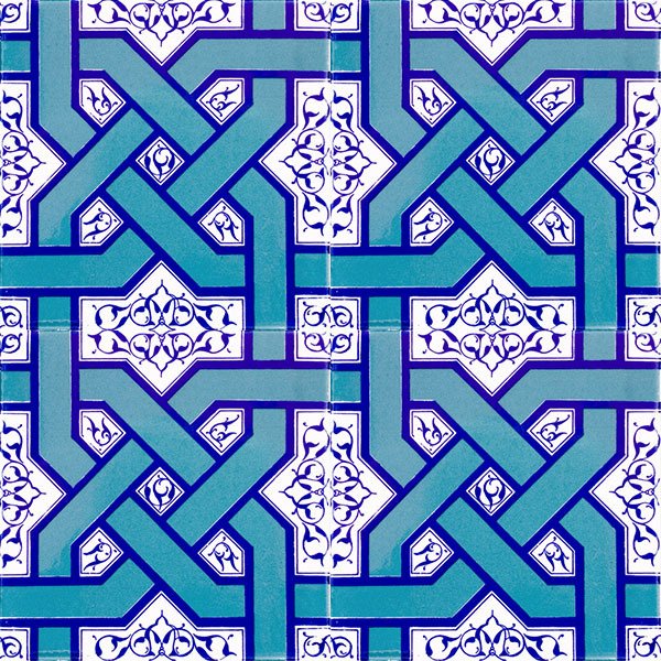 AC-6 Selcuklu Turquoise Chain Tile Patterned Tile