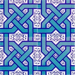 AC-6 Selcuklu Turquoise Chain Tile Patterned Tile