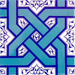 AC-6 Selcuklu Turquoise Chain Tile Patterned Tile