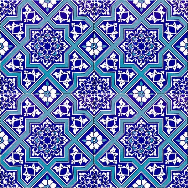 20×20 AC-12 Seljuk Star Pattern Cini Tile