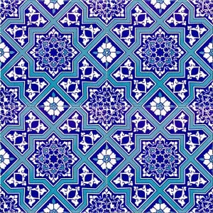 20×20 AC-12 Seljuk Star Pattern Cini Tile