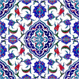 20×20 AC-44 Ottoman Pattern Tile Tile