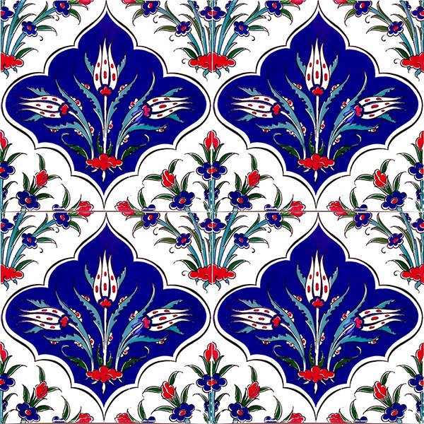 20×20 AC-45 Tulips Patterned Ceramic Tile