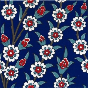 20×20 AC-60-Cobalt Daisy Textured Tile Tile