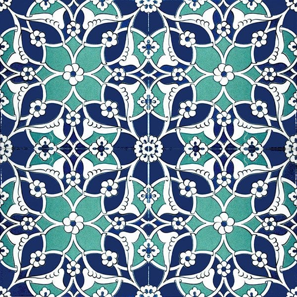 20×20 AC-80 Seljuk Patterned Ceramic Tile
