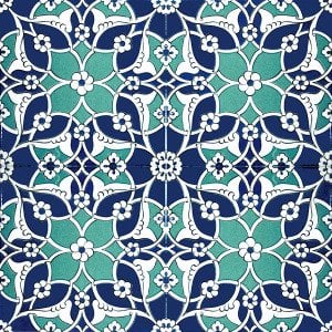 20×20 AC-80 Seljuk Patterned Ceramic Tile