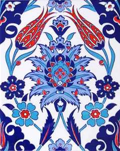 20×25 AC-1004 Iznik Tulip Pattern Tile Tile