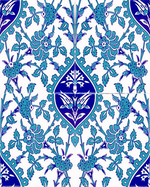 20×25 AC-1042 Blue White Tile Ceramic Tile