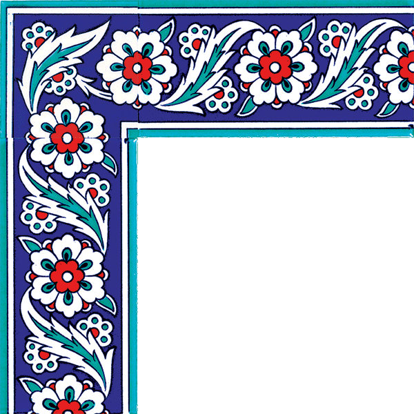 10×20 KS-8 Flowered Iznik Ceramic Border