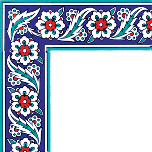 10×20 KS-8 Flowered Iznik Ceramic Border