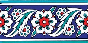 10×20 KS-8 Flowered Iznik Ceramic Border