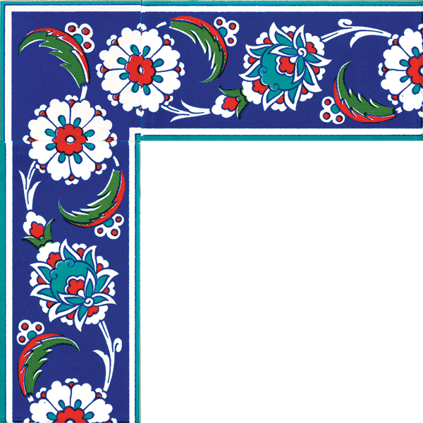 10×20 KS-12 Flower Patterned Tile Border