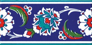 10×20 KS-12 Flower Patterned Tile Border