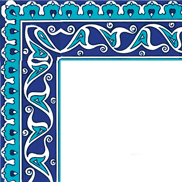 10×20 KS-19 Ceramic Border with Rumi Pattern