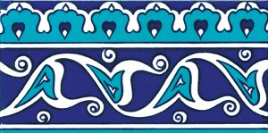 10×20 KS-19 Ceramic Border with Rumi Pattern