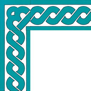 10×20 KS-20-Turquoise Chain Ceramic Border