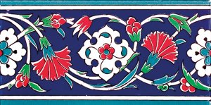 10×20 KS-43 Carnation Ceramic Border
