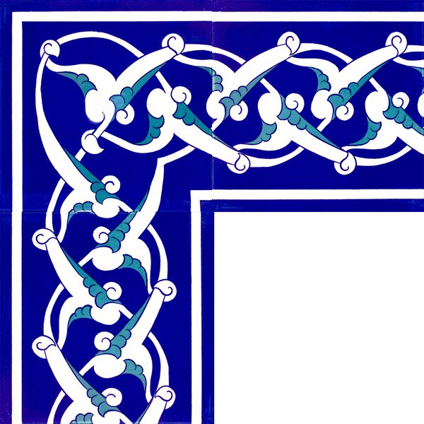 20×20 KS-2 İznik Rumi Patterned Ceramic Border