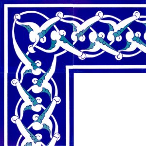 20×20 KS-2 İznik Rumi Patterned Ceramic Border