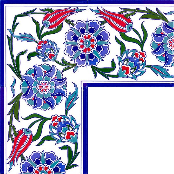20×20 KS-3 Tulip Patterned Ceramic Border