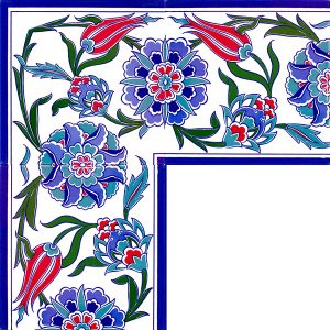 20×20 KS-3 Tulip Patterned Ceramic Border
