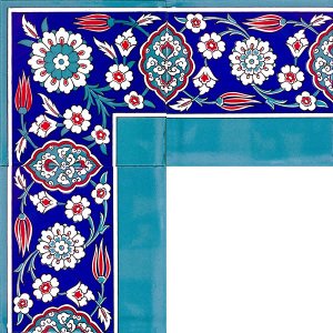 20×20 KS-24 Turquoise Iznik Tile Border