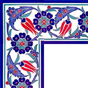 20×20 KS-26 Kutahya Cini Pattern Bordur