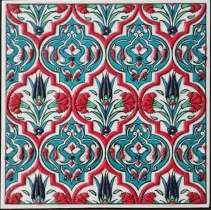 Turquoise Medallion Handmade Tile Board,Decorative tiles,ottoman art tile,Accent Tiles Board, Decorative Living Room Tiles,decor gifts